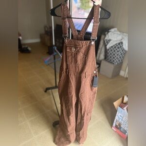 BRAND NWT Baggy Brown Overalls Forever21